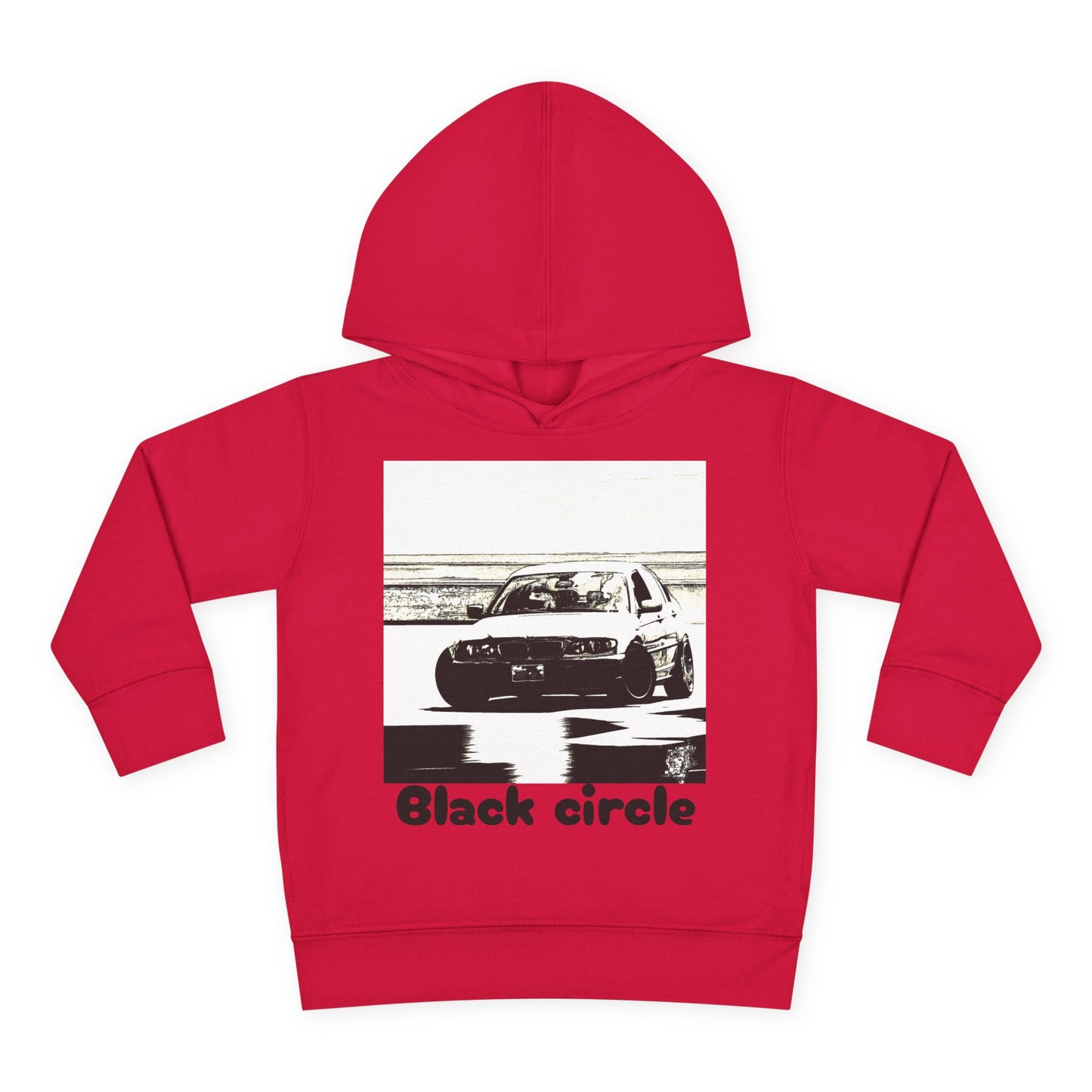 Toddler Black circle drift Pullover Fleece Hoodie
