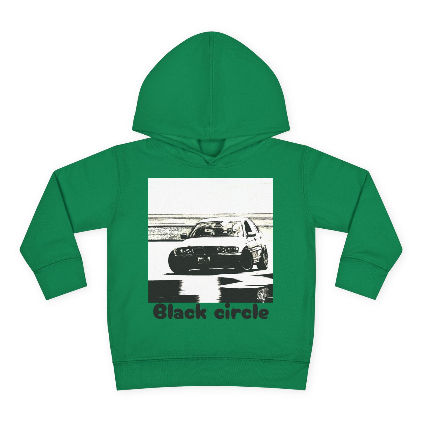 Toddler Black circle drift Pullover Fleece Hoodie