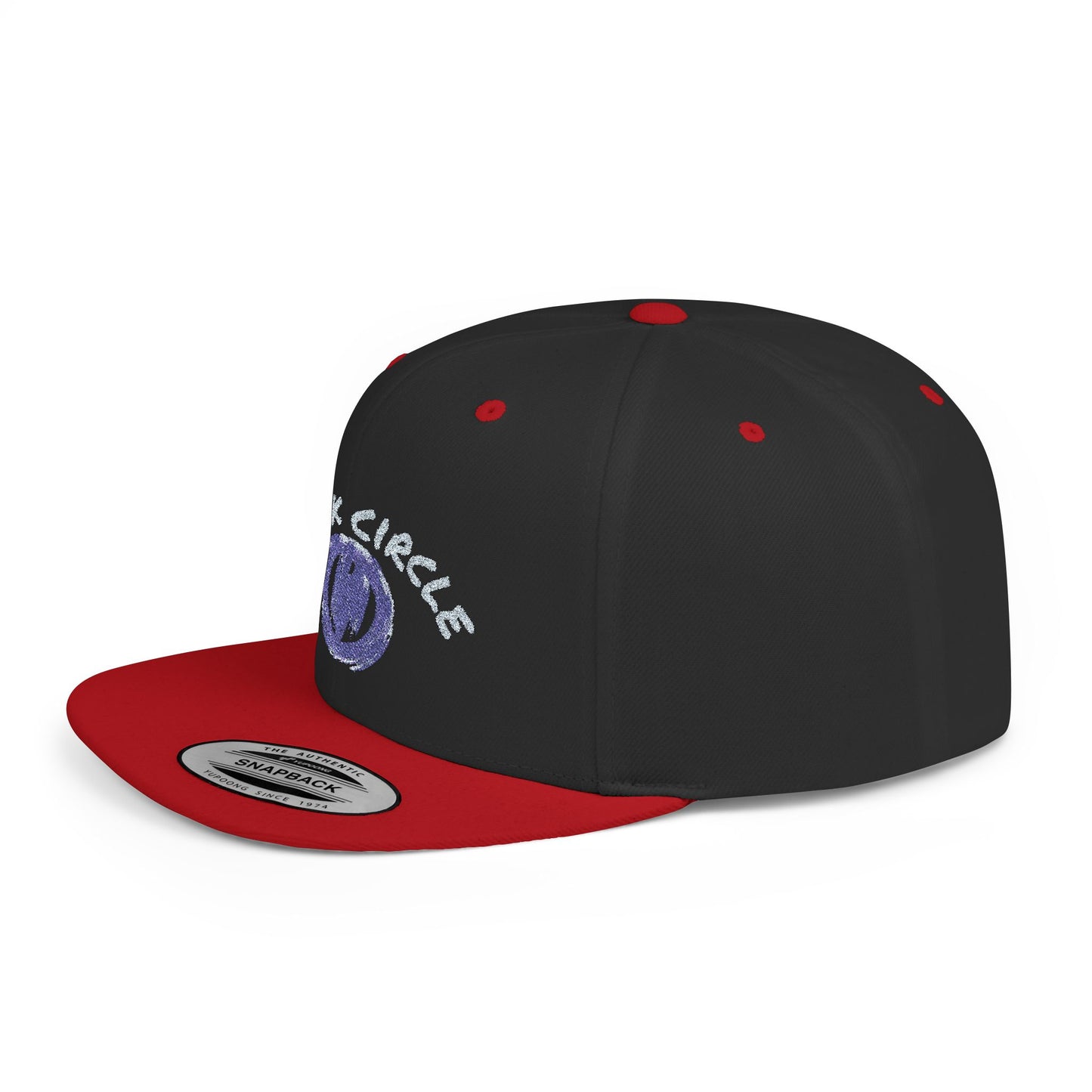 Snapback Hat - Black Circle Original Design