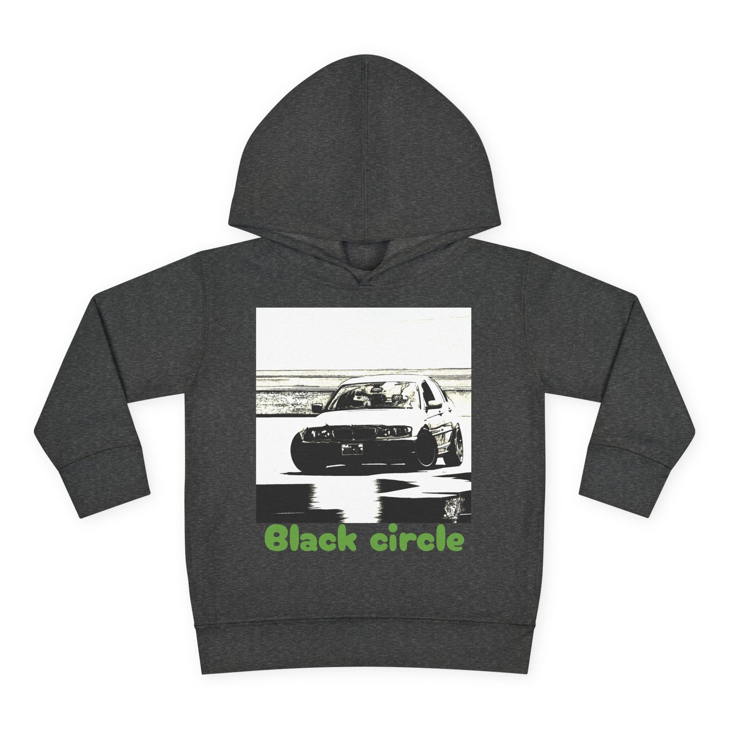Toddler Black circle drift Pullover Fleece Hoodie