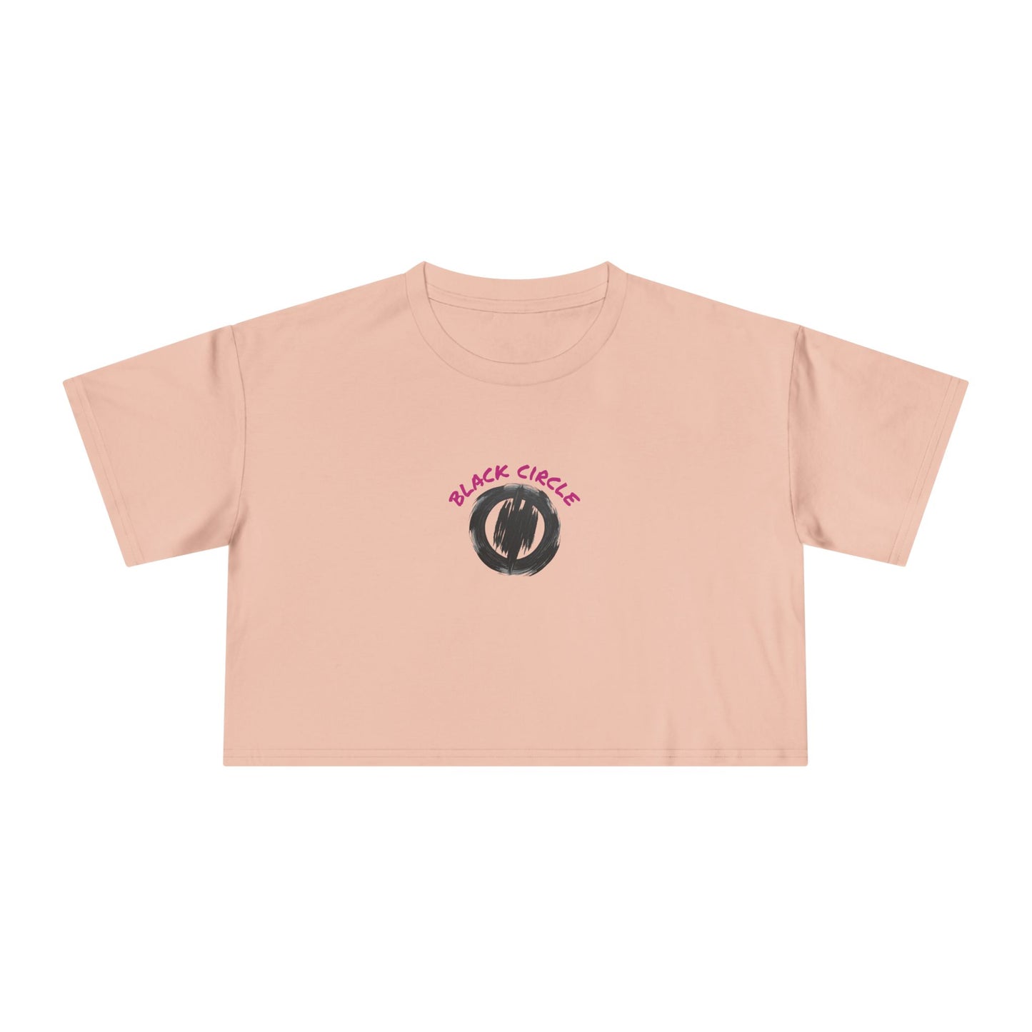 Black Circle Crop Tee T-Shirt for Women