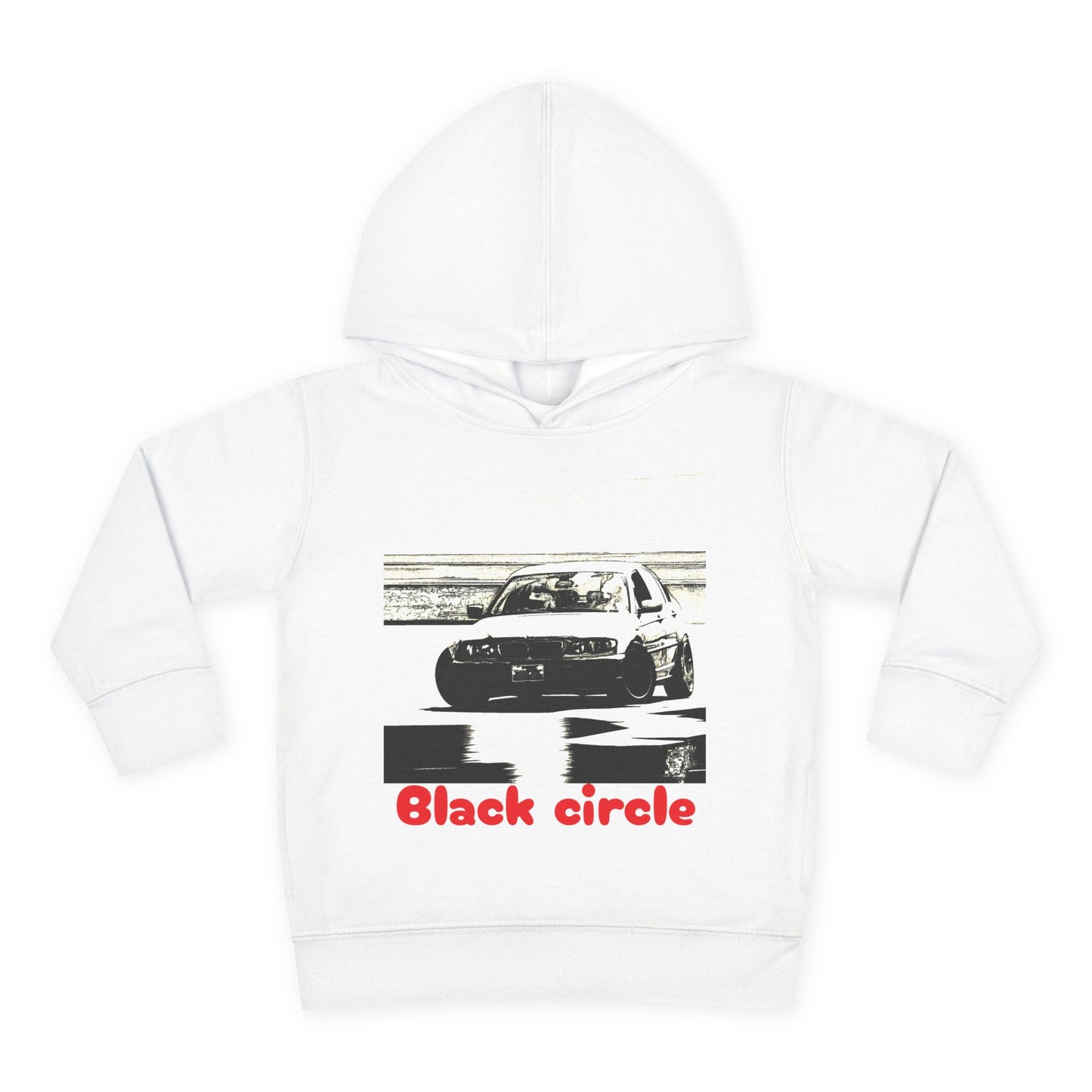 Toddler Black circle drift Pullover Fleece Hoodie