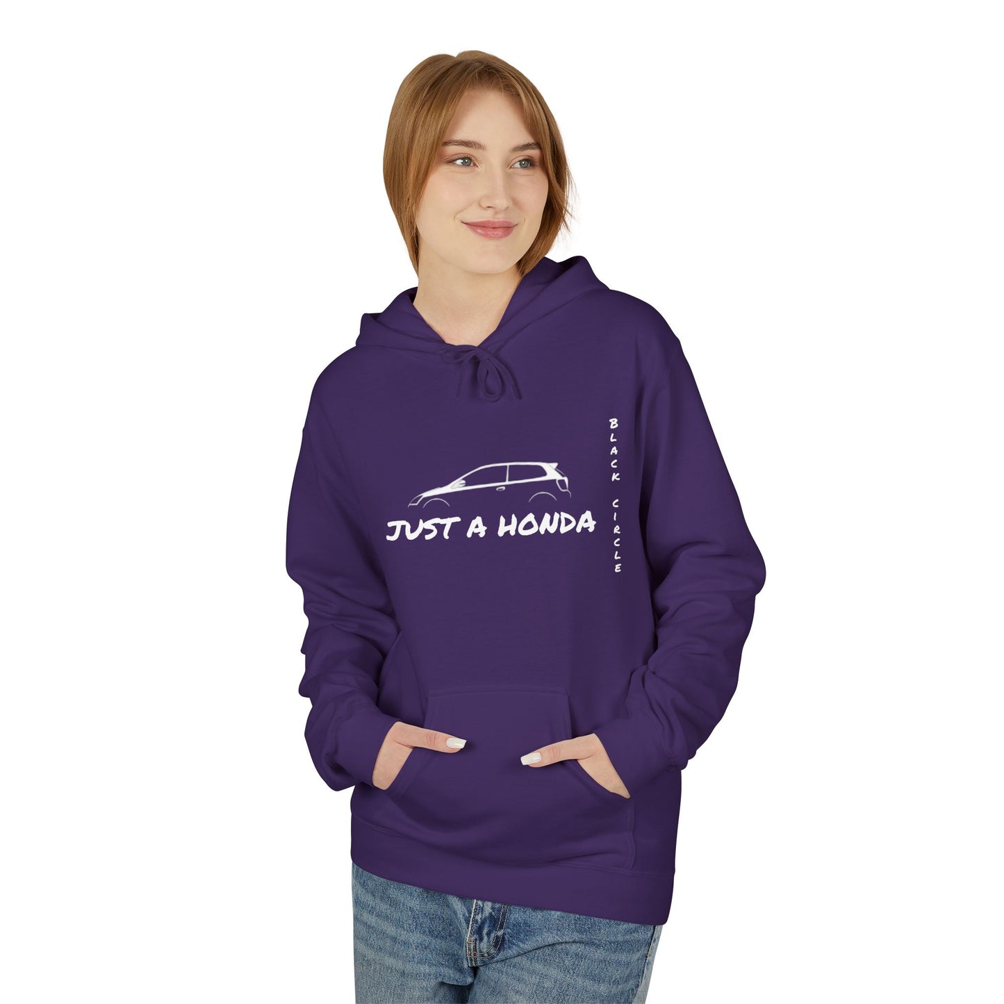 Just a Honda Unisex Fleece Hoodie - Perfect for Car Enthusiasts