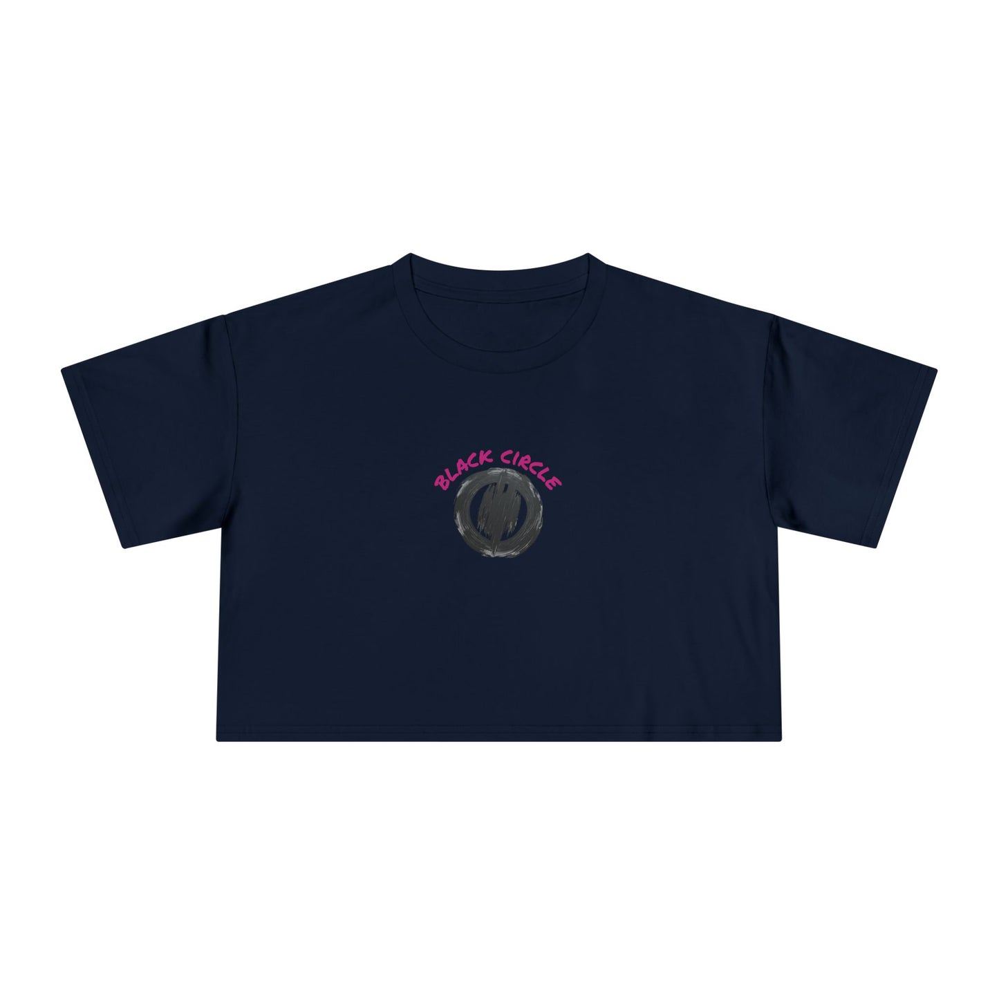 Black Circle Crop Tee T-Shirt for Women