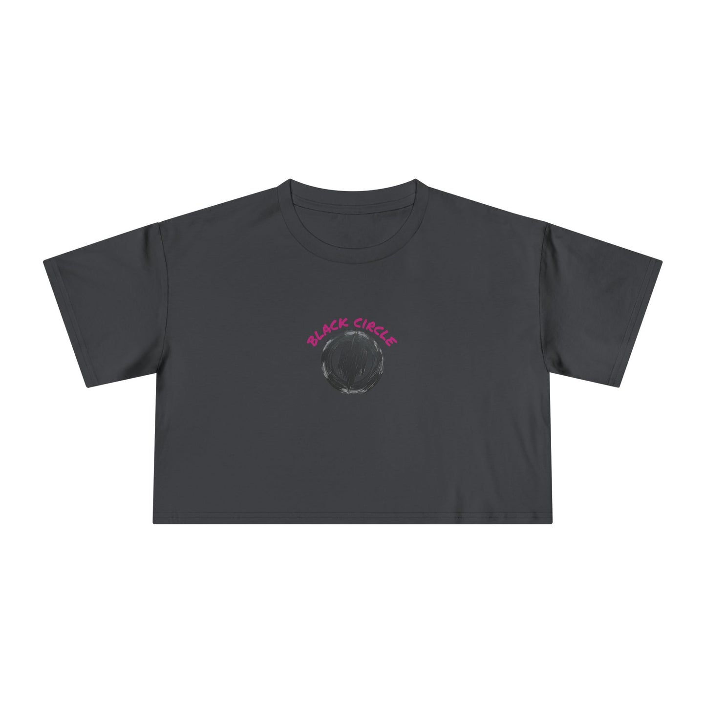 Black Circle Crop Tee T-Shirt for Women