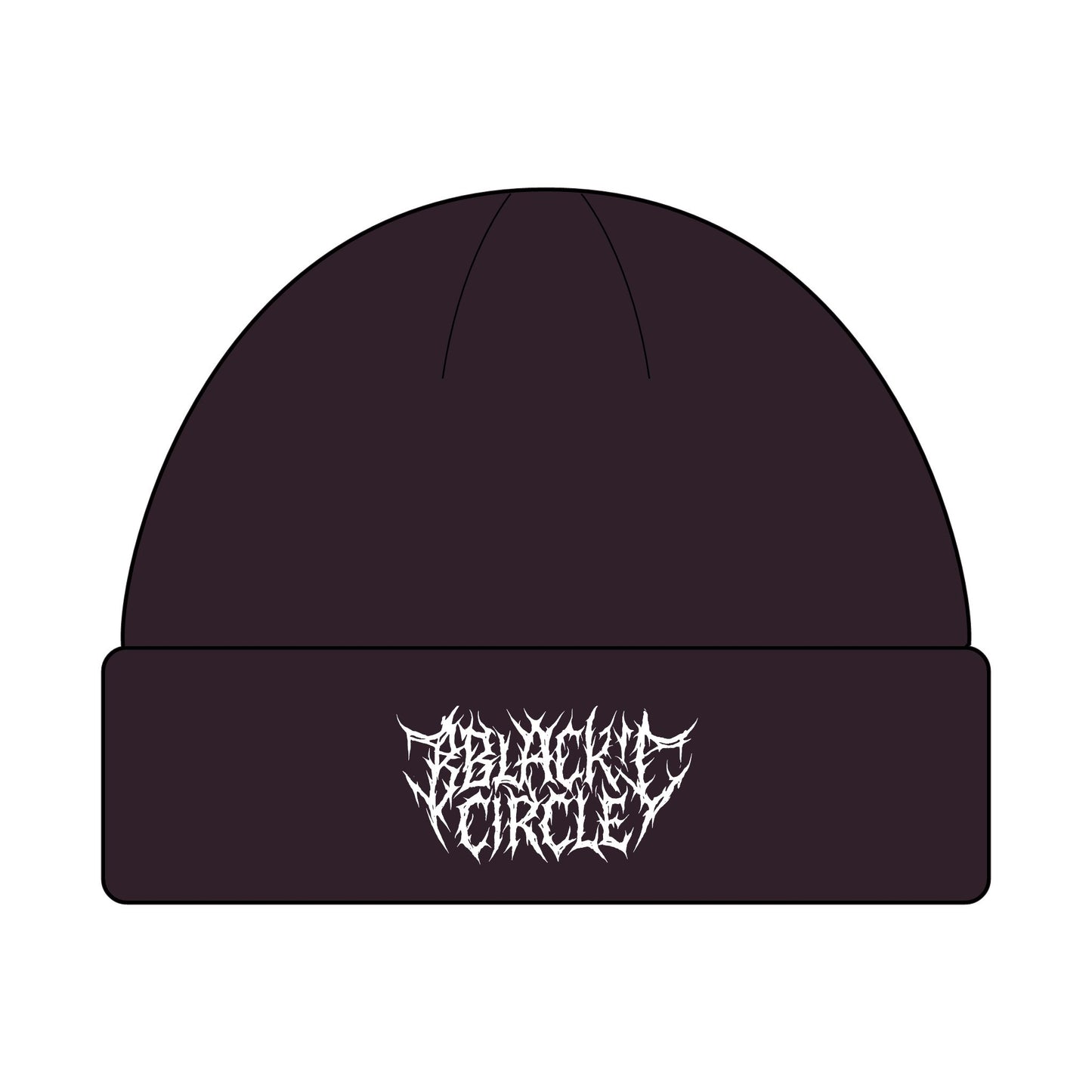Gothic Cuff Beanie - Black Metal Cap, Winter Accessories Streetwear, Fesle, Unique Gift Idea