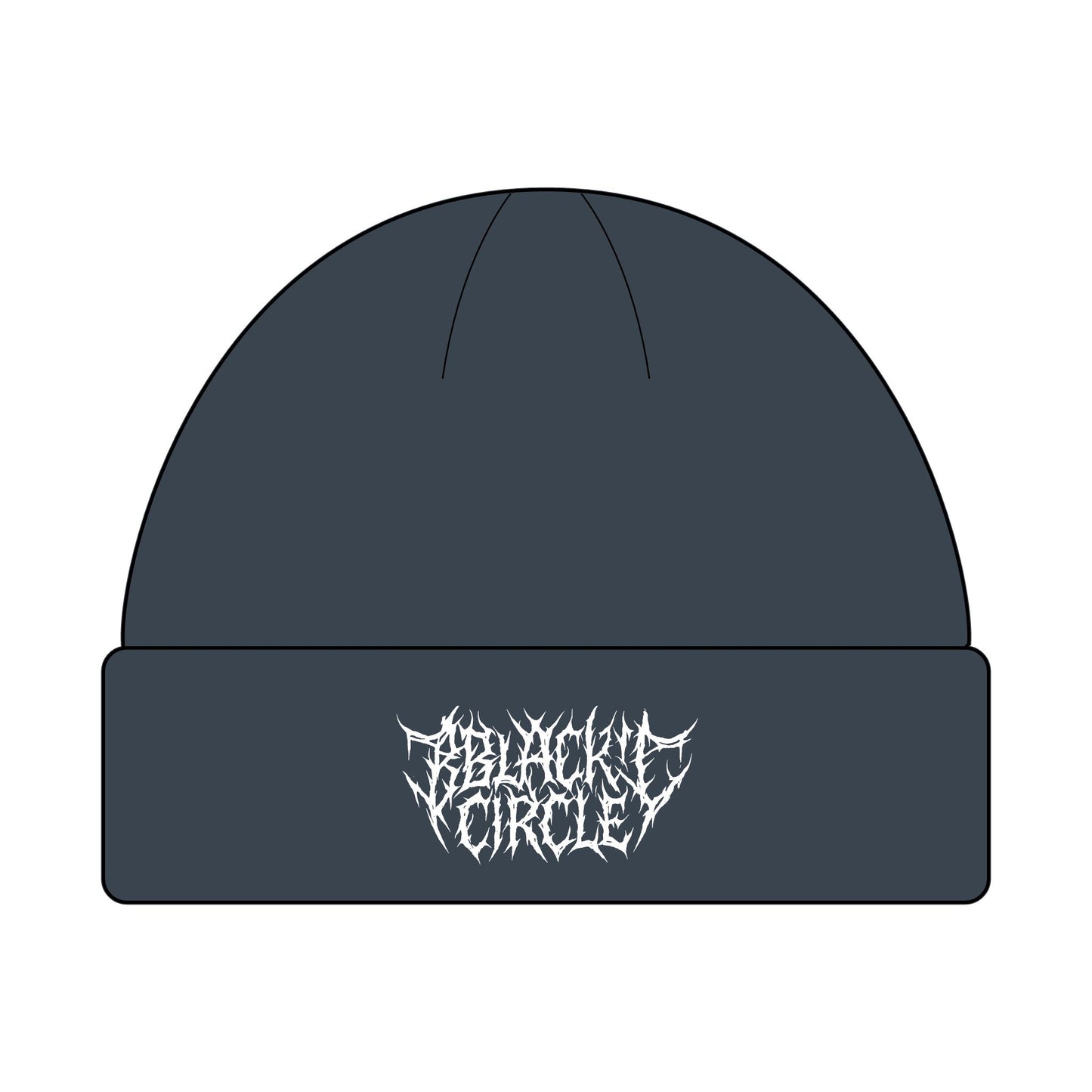 Gothic Cuff Beanie - Black Metal Cap, Winter Accessories Streetwear, Fesle, Unique Gift Idea