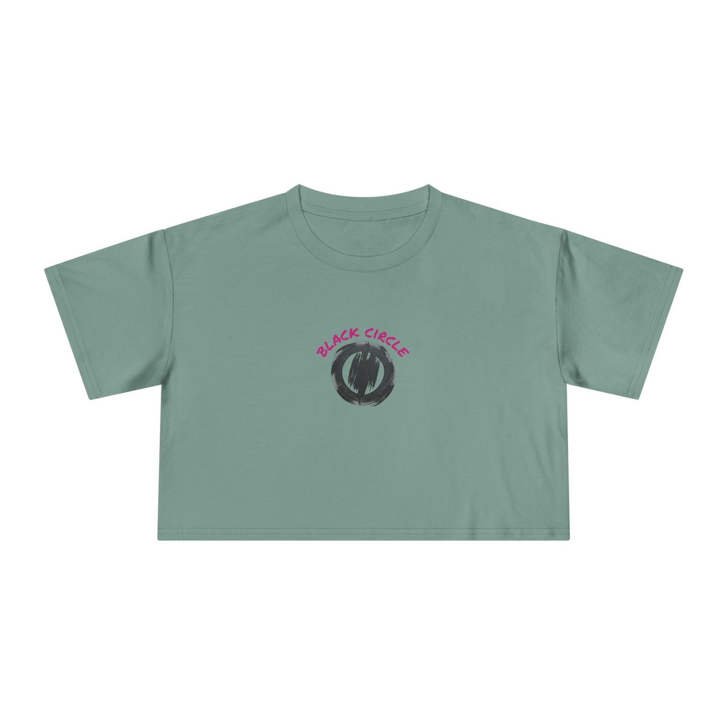 Black Circle Crop Tee T-Shirt for Women