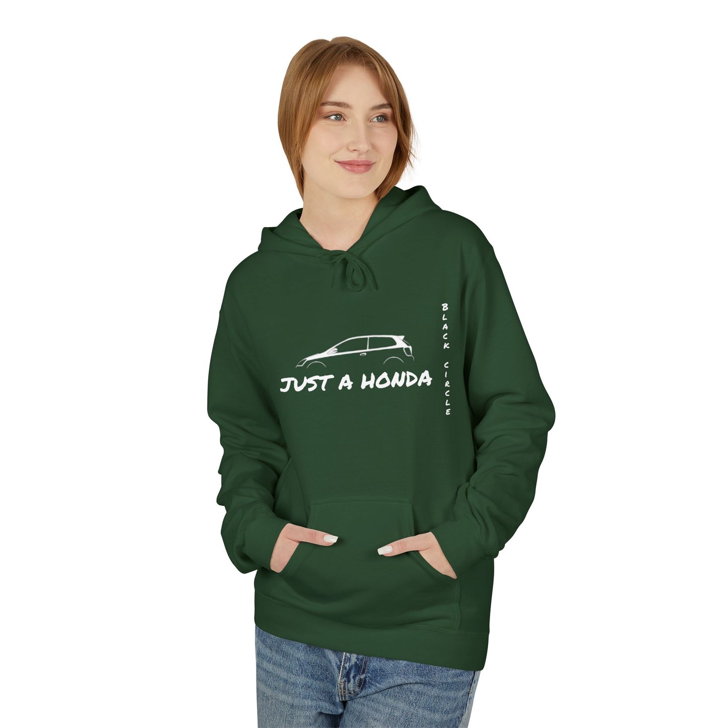 Just a Honda Unisex Fleece Hoodie - Perfect for Car Enthusiasts