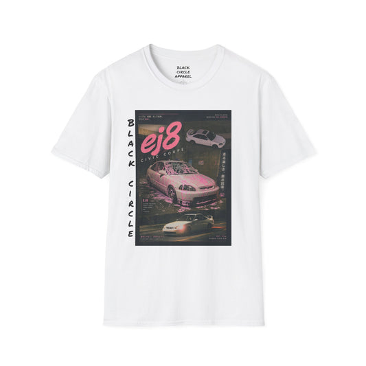 EJ8 Black Circle Retro JDM Car T‑Shirt