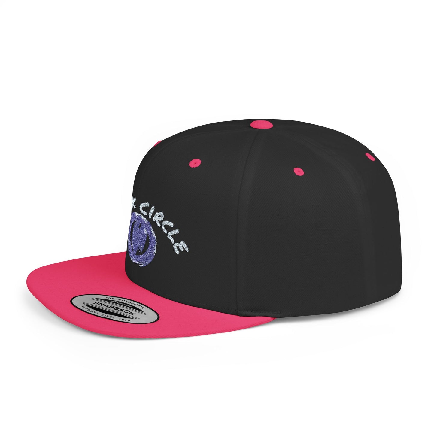 Snapback Hat - Black Circle Original Design