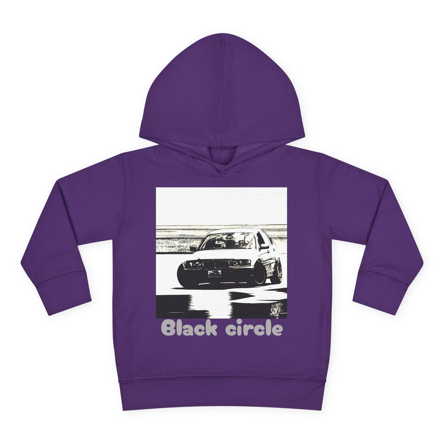 Toddler Black circle drift Pullover Fleece Hoodie