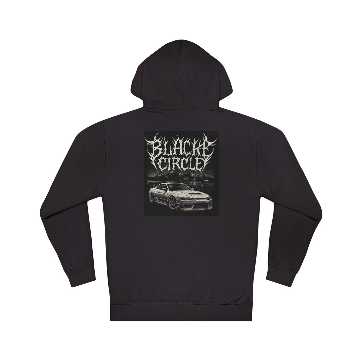 Black Circle Design Unisex Hooded Sweatshirt