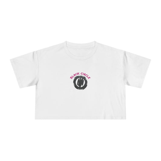 Black Circle Crop Tee T-Shirt for Women