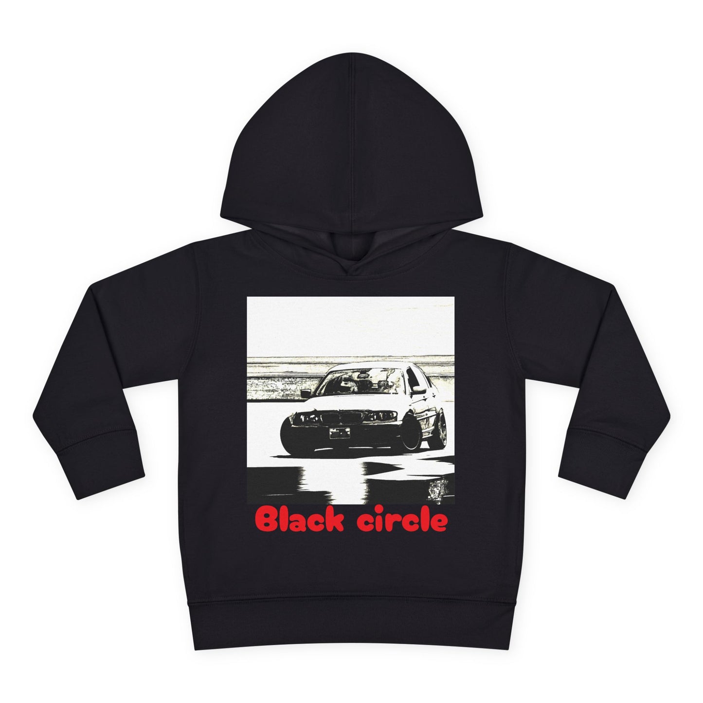Toddler Black circle drift Pullover Fleece Hoodie