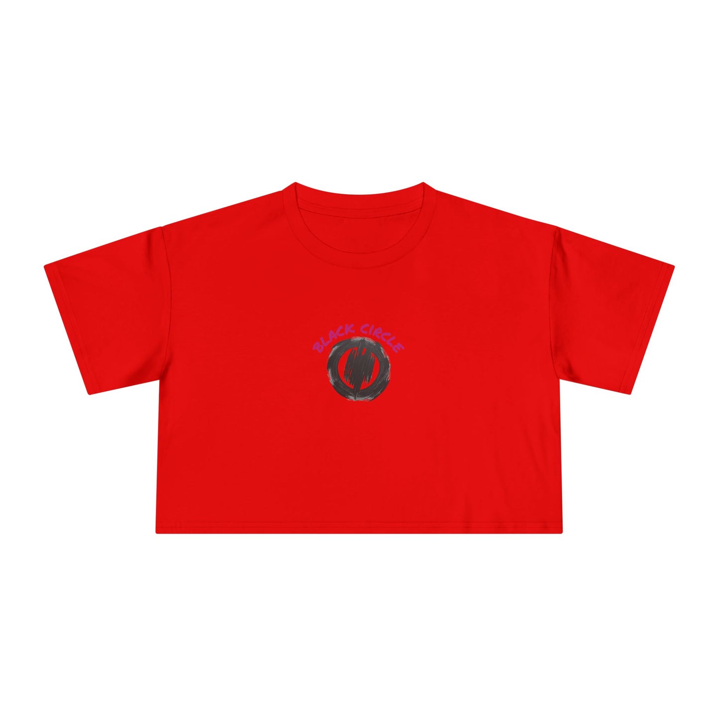 Black Circle Crop Tee T-Shirt for Women