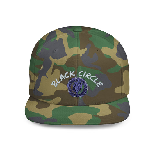 Snapback Hat - Black Circle Original Design