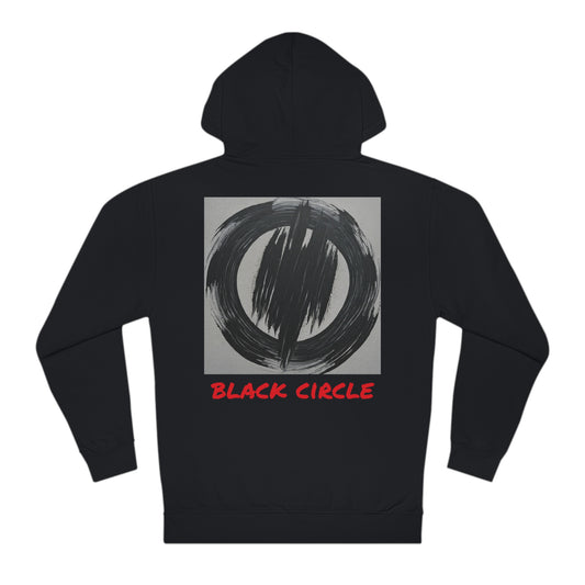 Black circle hooded sweatshirt