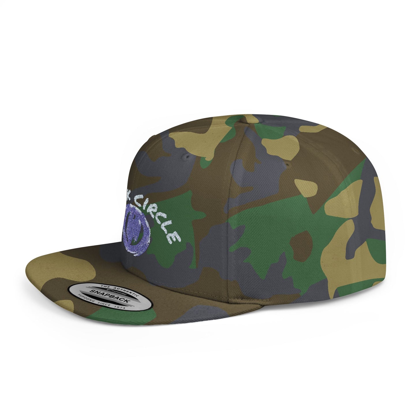 Snapback Hat - Black Circle Original Design