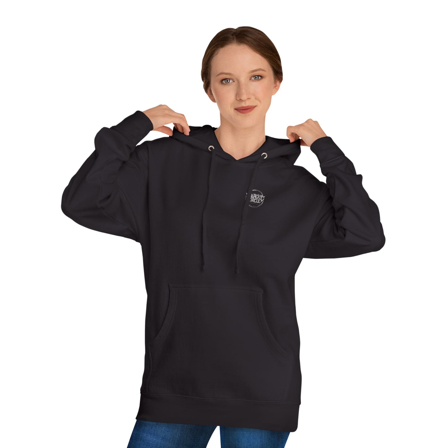 Black Circle Design Unisex Hooded Sweatshirt