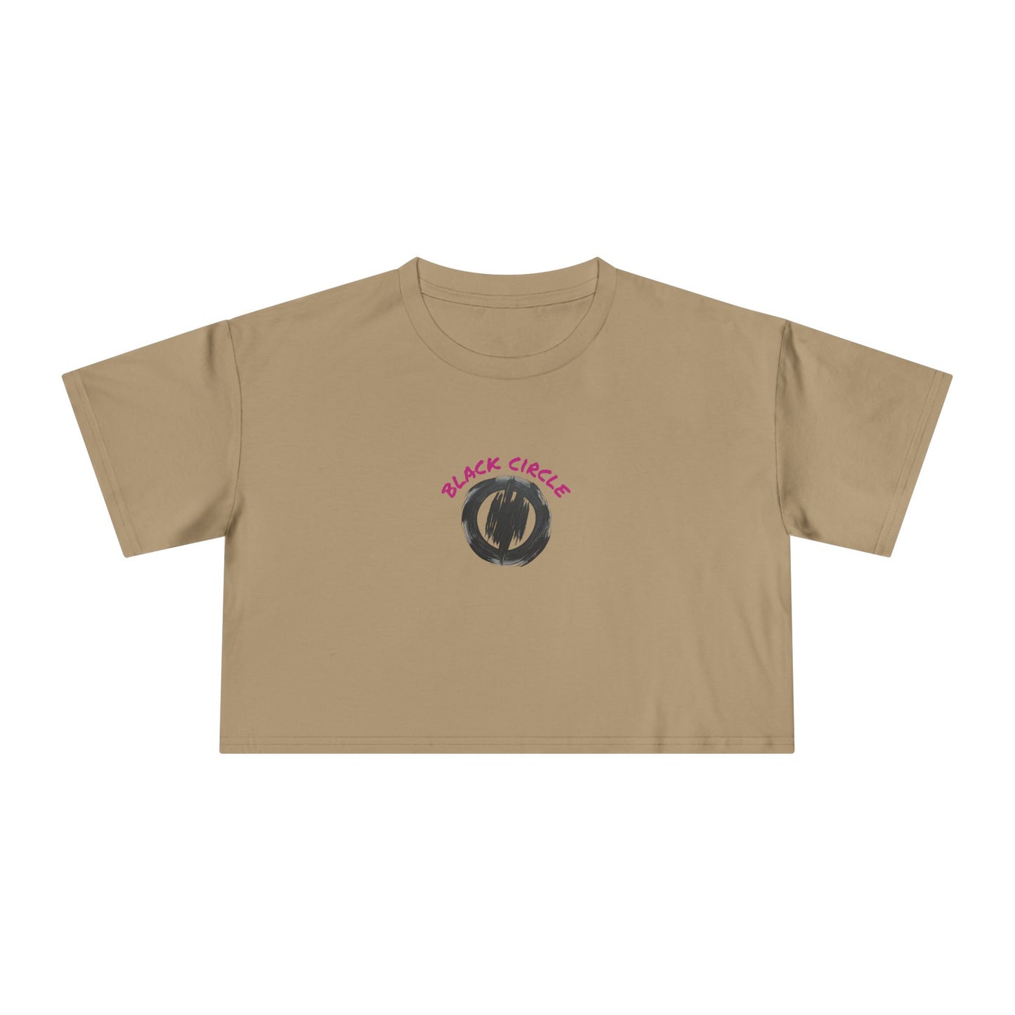 Black Circle Crop Tee T-Shirt for Women