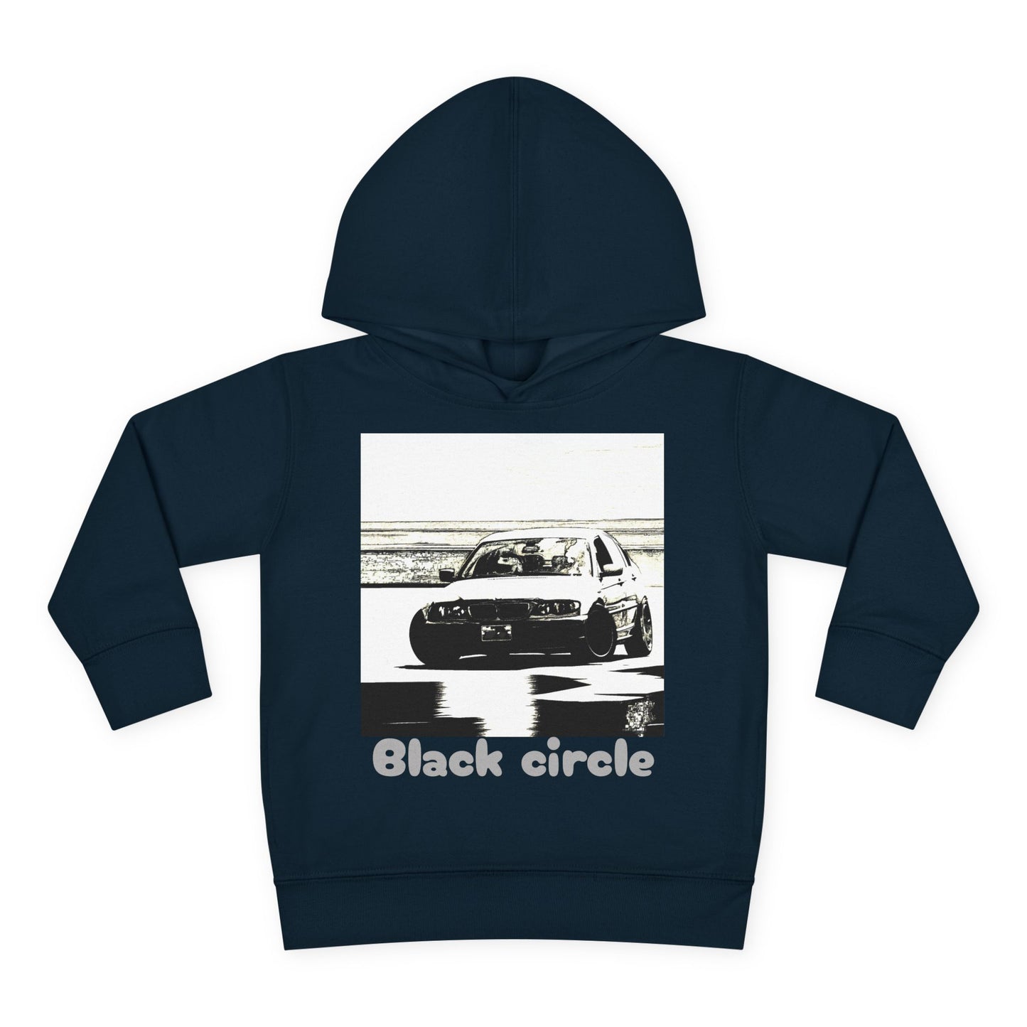 Toddler Black circle drift Pullover Fleece Hoodie