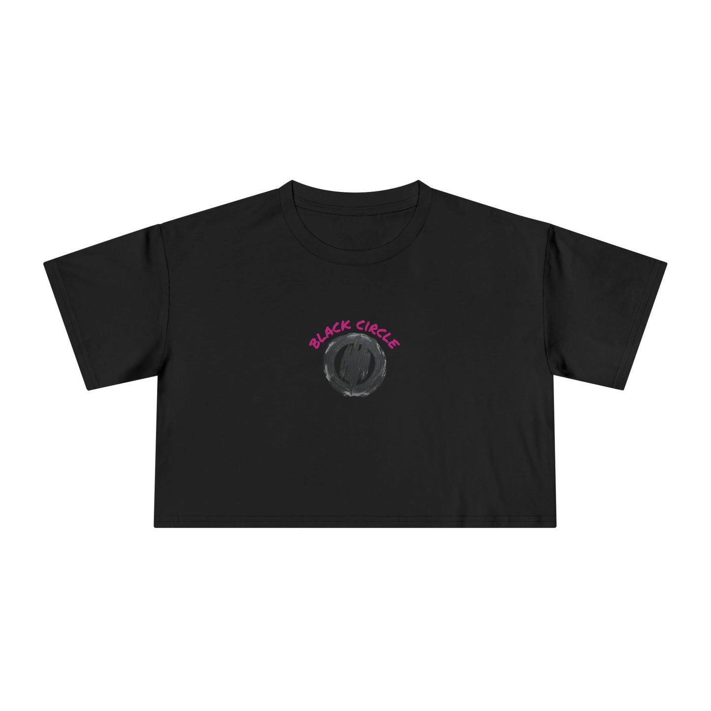 Black Circle Crop Tee T-Shirt for Women