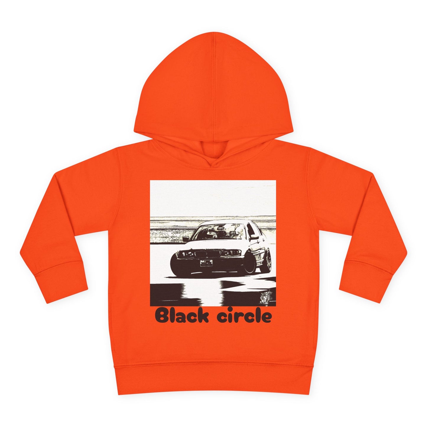 Toddler Black circle drift Pullover Fleece Hoodie