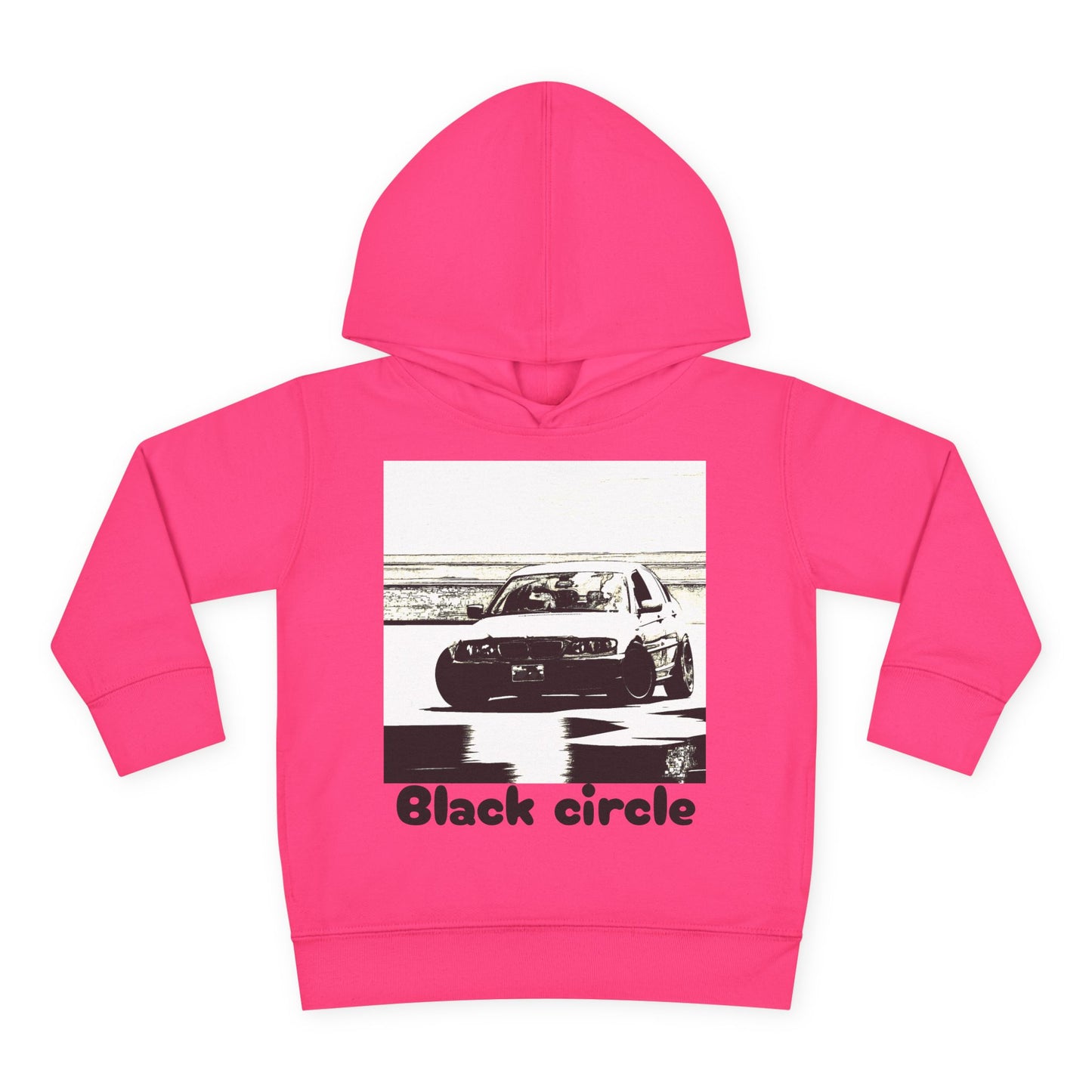 Toddler Black circle drift Pullover Fleece Hoodie