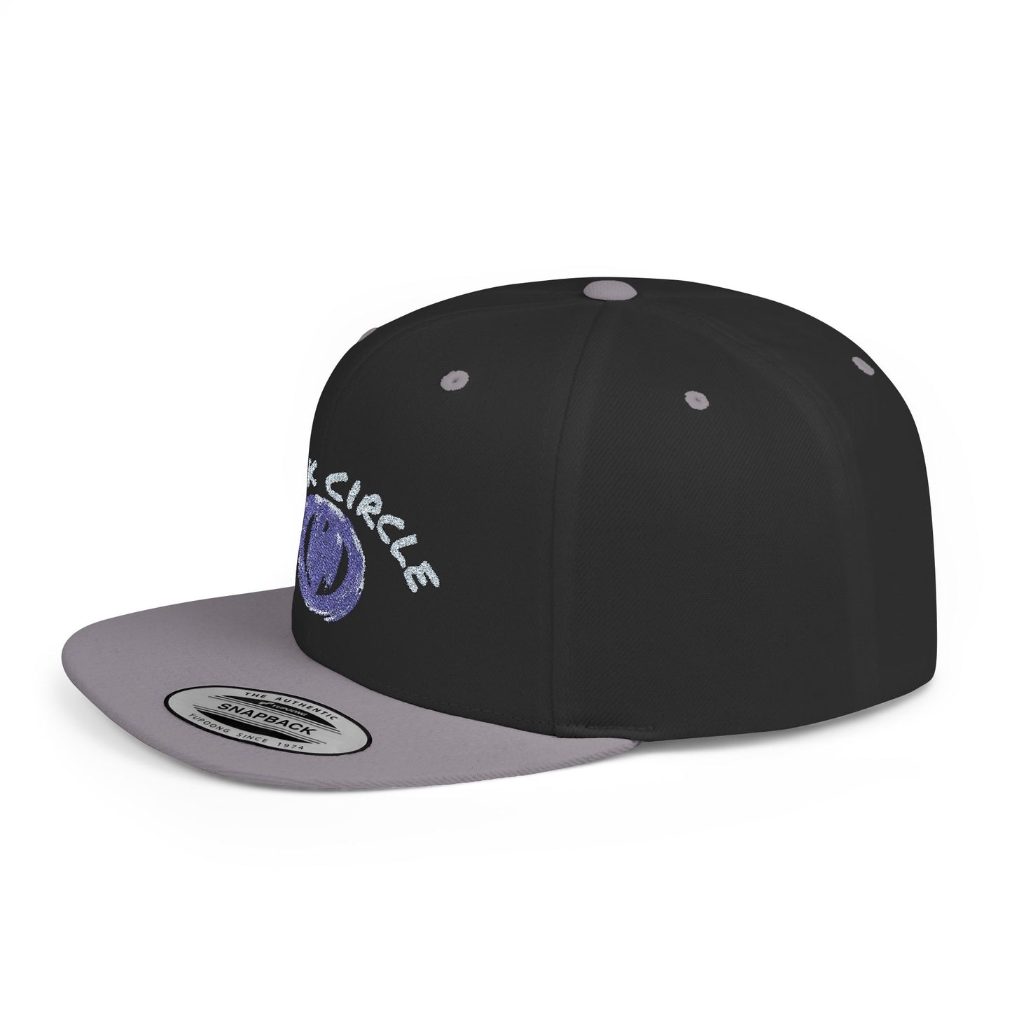 Snapback Hat - Black Circle Original Design