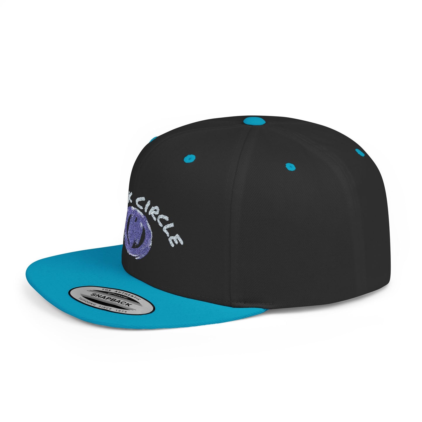 Snapback Hat - Black Circle Original Design